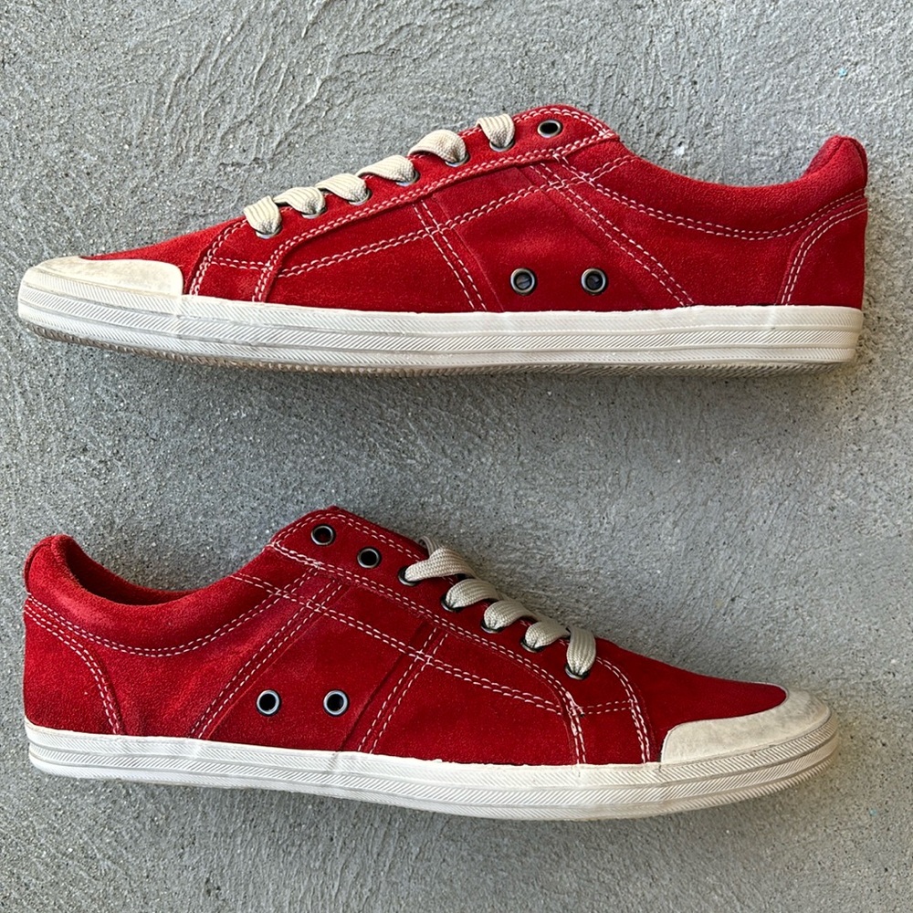 Kenneth Cole Reaction House Blend Suede Sneaker - Size 10.5 - Red